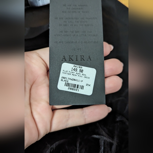 Black Mesh Ostrich Feather Dress - Picture 5 of 6